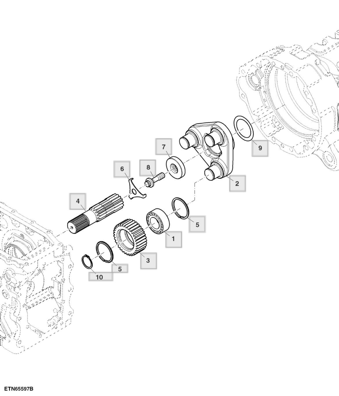 Truyền động cuối cùng, Cầu sau Đường kính tùy chọn, Tốc độ thấp - ST776388